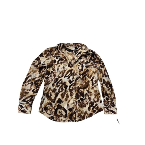 Jones New York Tops - NWT Jones New York M leopard print button down shirt *GORGEOUS*